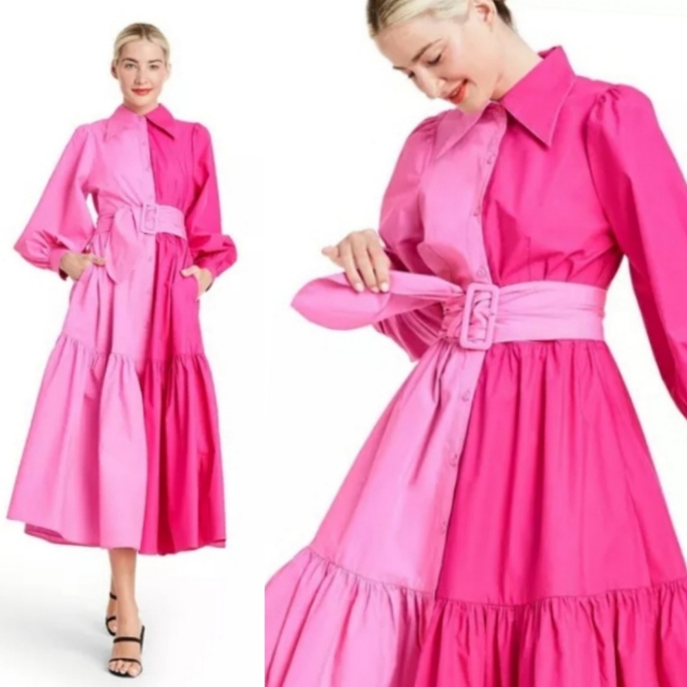 Christopher John Rogers Target pink shirt dress